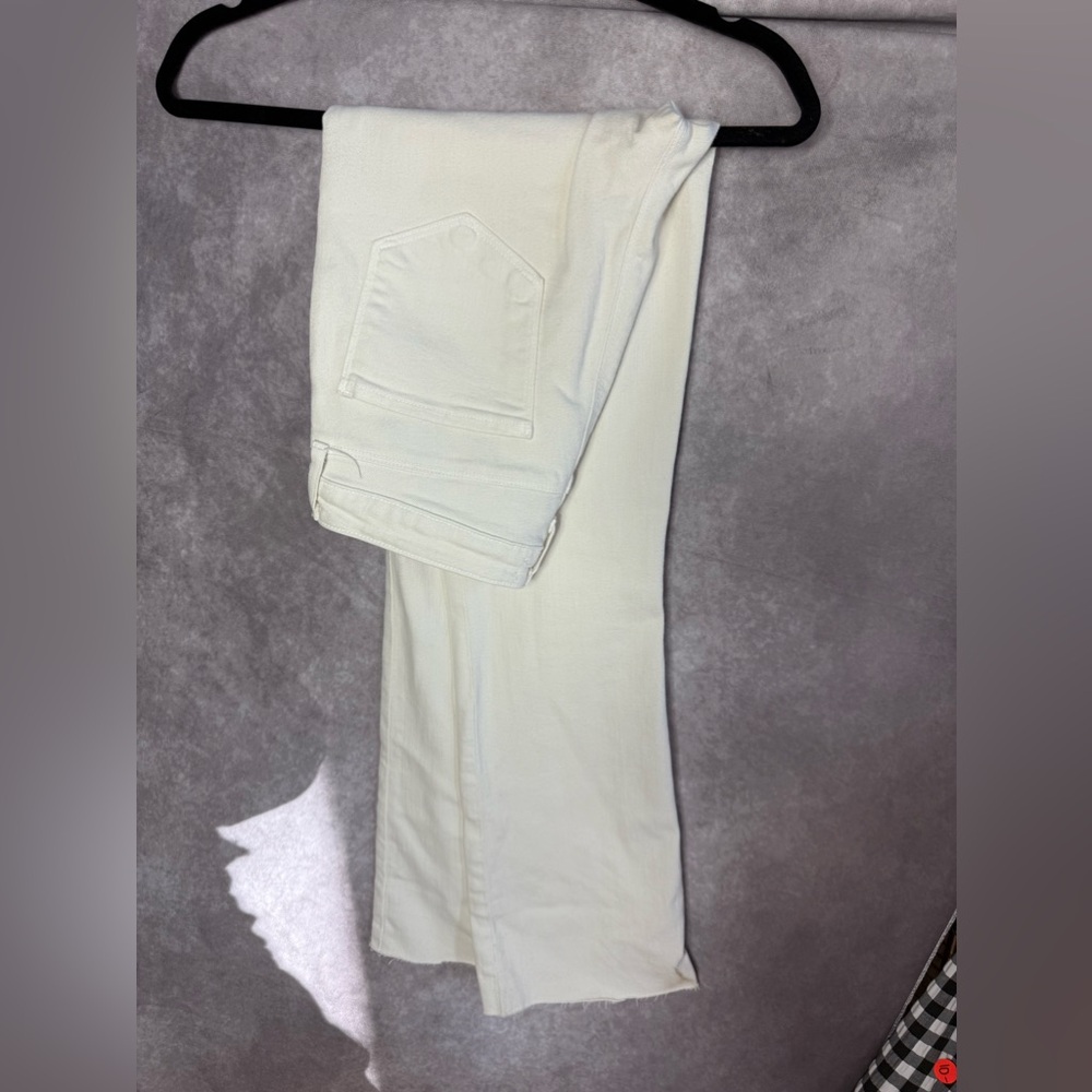 L’AGENCE White denim cropped jeans